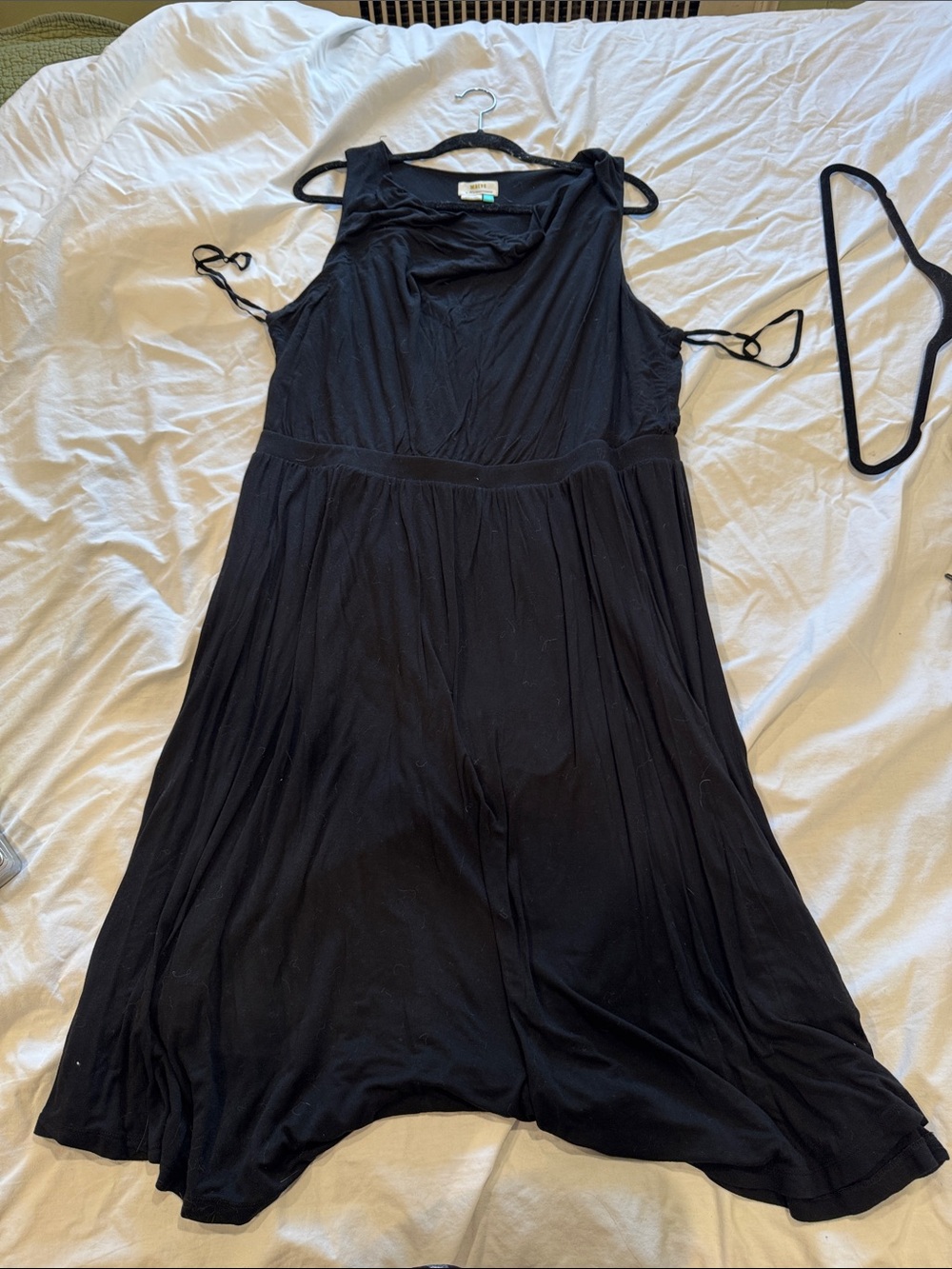 Anthropologie Black Sleeveless Flowing Midi Dress